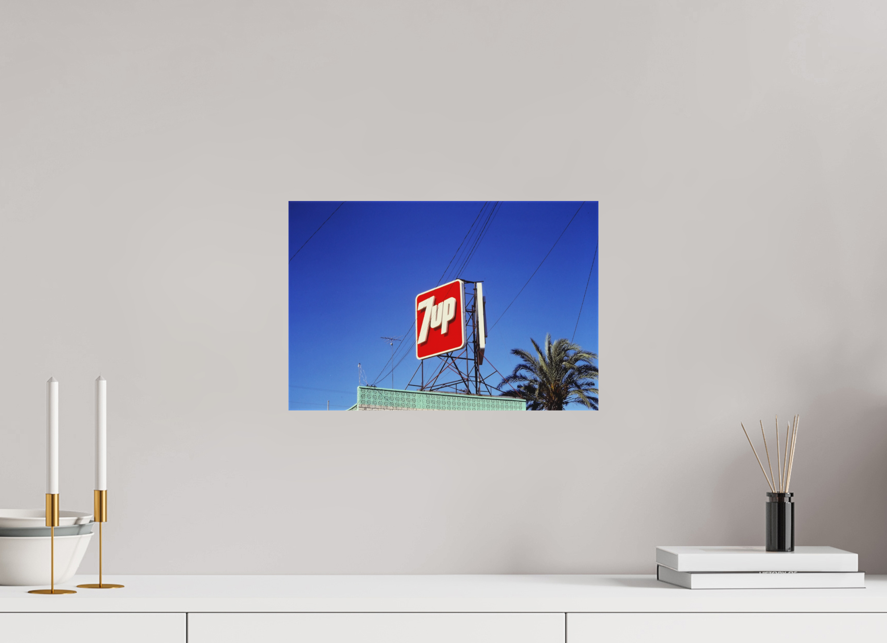 15 x 10″, Matte Canvas on Stretcher Frame 7 Up sign